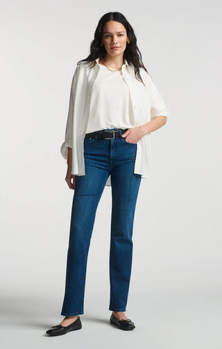 Mavi Luxe Touch Button-Up Shirt - Antique White
