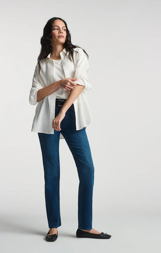 Mavi Luxe Touch Button-Up Shirt - Antique White