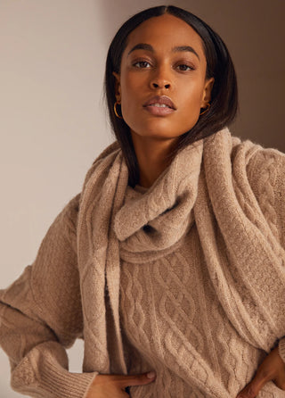 Favorite Daughter Cable Scarf Tawny Birch