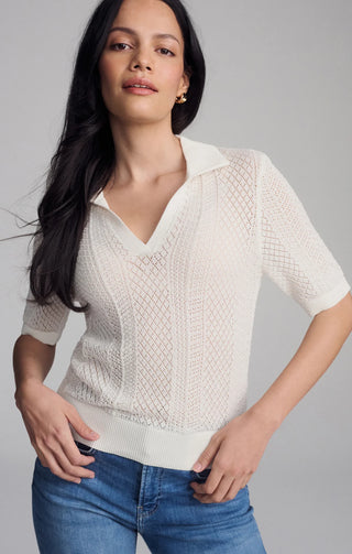 Mavi Knit Polo Sweater - Antique White