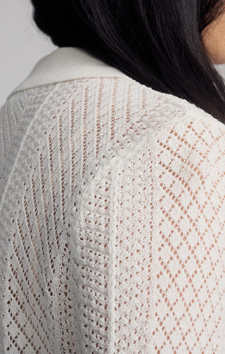 Mavi Knit Polo Sweater - Antique White