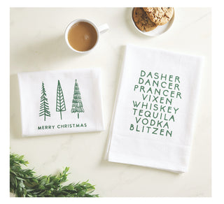 Dasher Dancer Prancer Tea Towel