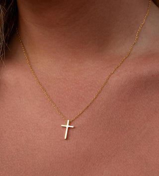 Alco- Cross Necklace- Gold