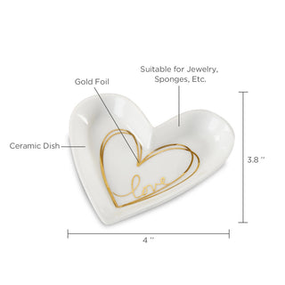 Heart Shaped Trinket Dish - Medium