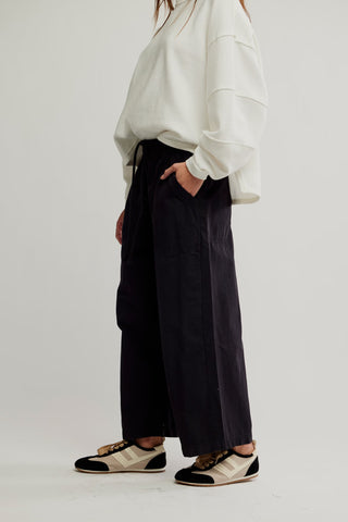 Free People Easy Peasy Pull On Pants Black