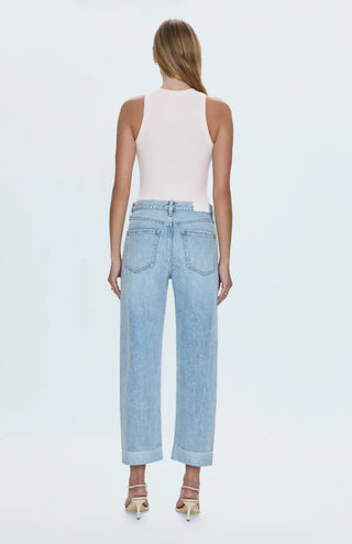 Pistola Kacey Mid Rise Cuffed Straight Jean - Berkeley