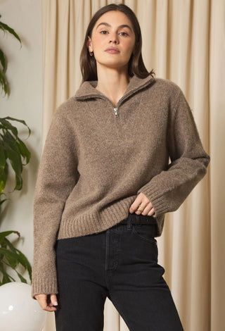Silverton Half Zip Walnut // Stitches and Stripes