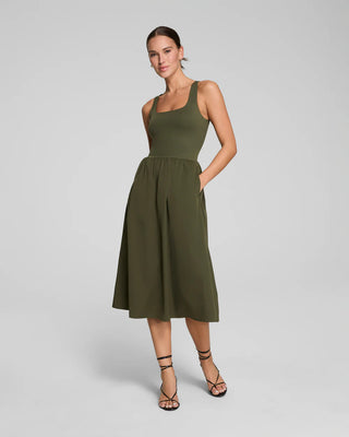 SPANXsmooth™ Jersey Scoop Neck Tank Midi Dress - Dark Pine