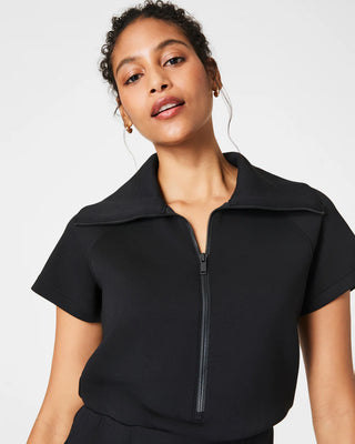 SPANX AirEssentials® Half-Zip Jumpsuit - Very Black