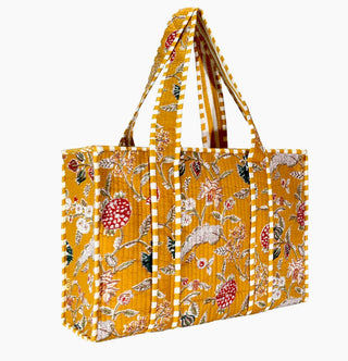 Quilted Print Tote Bag - Small