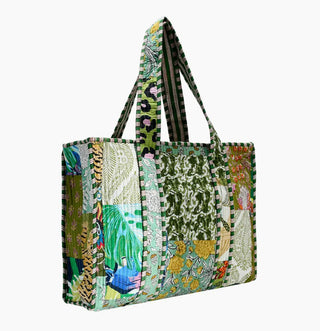 Quilted Print Tote Bag - Small