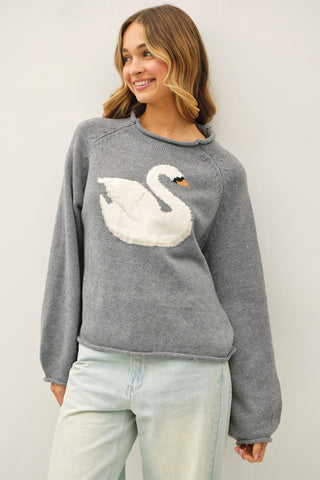 Swan Sweater // Heather Grey