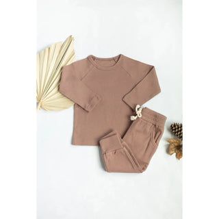 Raglan Lounge Set- Light Brown - Little Organic