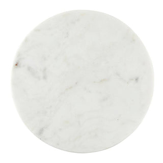 White Marble Footed Tray - 10" Diameter
