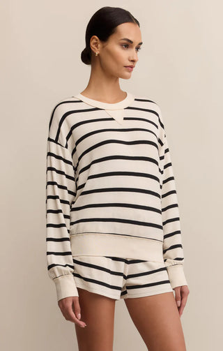 Z Supply Stand Out Striped Sweatshirt - Crystal