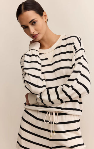 Z Supply Stand Out Striped Sweatshirt - Crystal