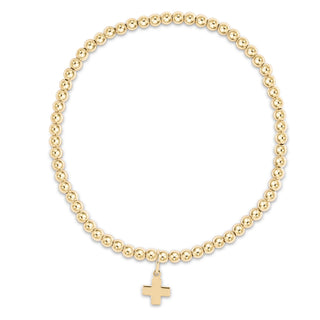 Extends Classic Gold 3mm Small Cross Gold Charm // Enewton