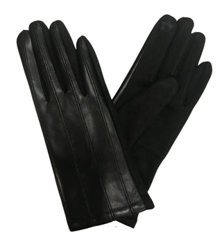 Vegan Leather Gloves - Black