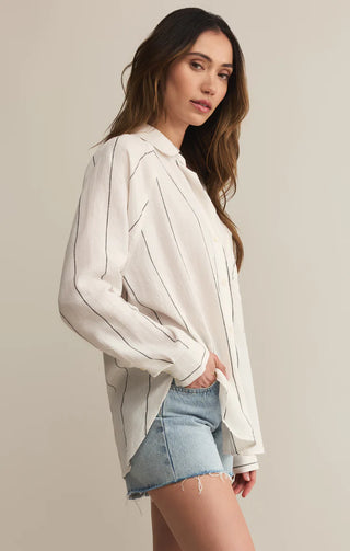 Z Supply The Perfect Linen Top - White