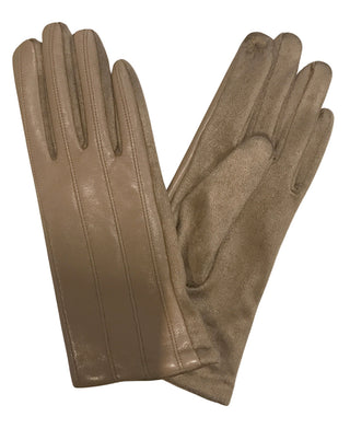 Vegan Leather Gloves - Taupe