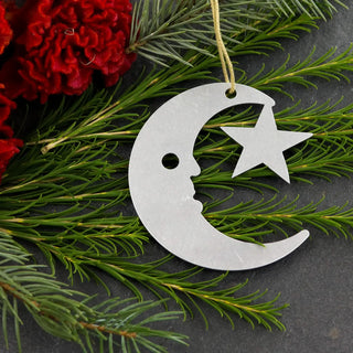 Moon and Star Christmas Ornament