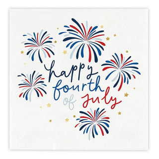 4th of July Foil Beverage Napkins