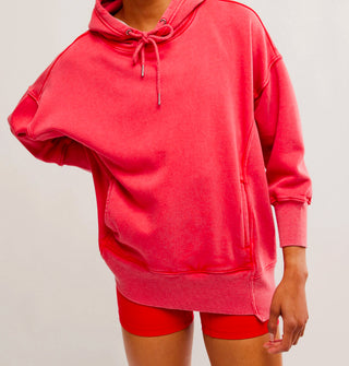 Free People- Sprint To The Finish Hoodie - Winter Berry