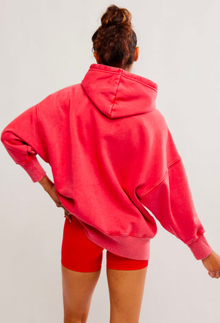 Free People- Sprint To The Finish Hoodie - Winter Berry