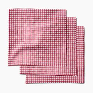 Fireside Plaid Red Dishcloth Set / Geometry Towels