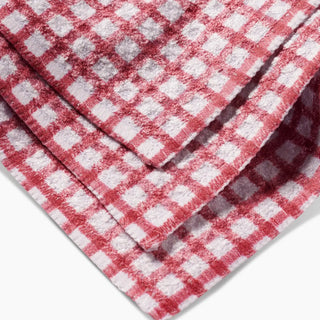 Fireside Plaid Red Dishcloth Set / Geometry Towels