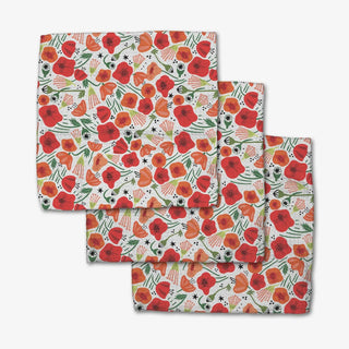 Poppy Power Dishcloth Set/ Geometry Towels