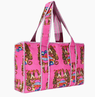 Quilted Print Tote Bag - Small