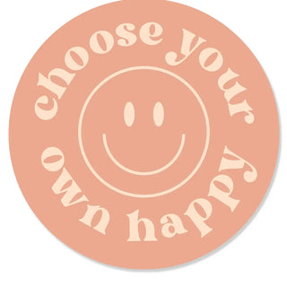 Choose Your Own Happy Sticker-Peach