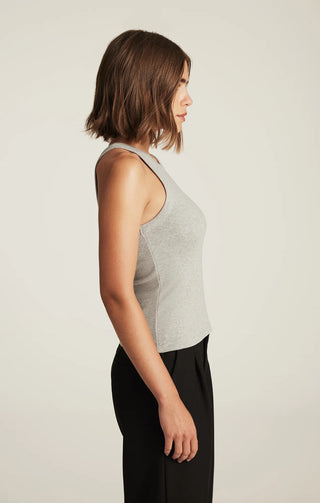 Mavi Stella Ribbed Tank Top Light Grey Melange