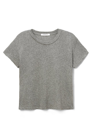 Harley Cotton Boxy Crew Tee/Heather Grey/Perfect White Tee