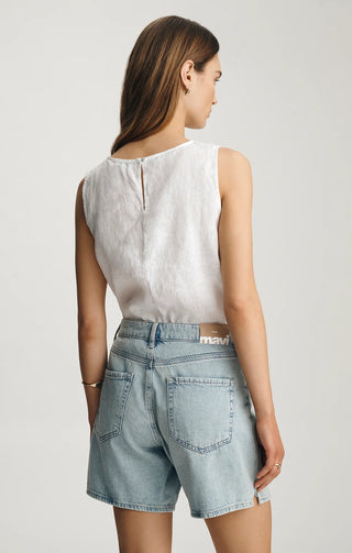 Mavi Nella Relaxed Shorts High Rise | Bleached Linen Denim