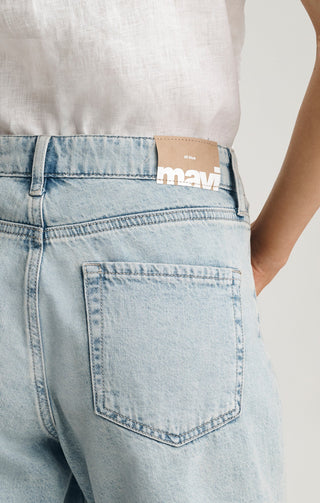 Mavi Nella Relaxed Shorts High Rise | Bleached Linen Denim