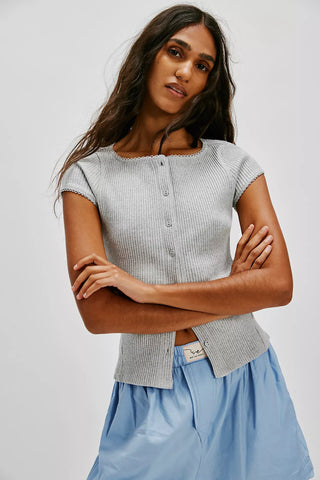 Free People Most Wanted Cardi Heather Grey