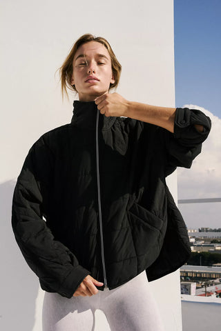 Free People Pippa Packable Puffer Jacket / Black