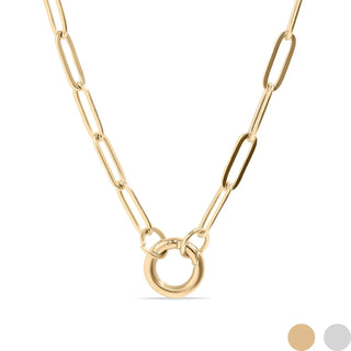 Paperclip Charmkeeper Necklace / Gold
