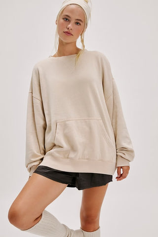 Free People Slow It Down Pullover - Morning Oat