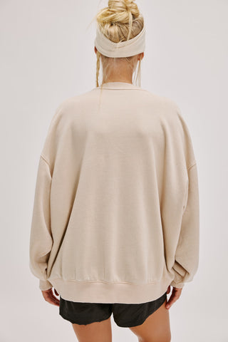 Free People Slow It Down Pullover - Morning Oat