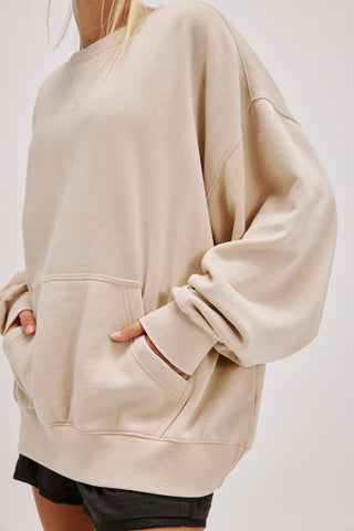 Free People Slow It Down Pullover - Morning Oat