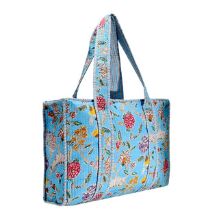 Quilted Print Tote Bag - Small