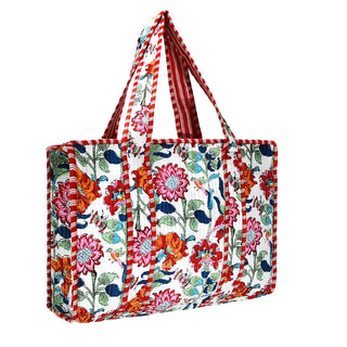 Quilted Print Tote Bag - Small