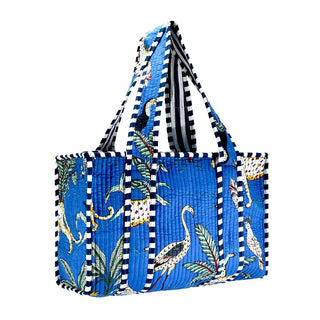 Quilted Print Tote Bag - Large