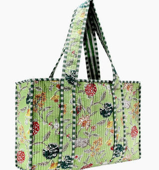 Quilted Print Tote Bag - Large
