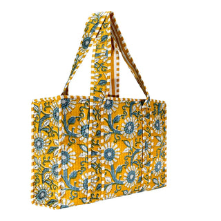 Quilted Print Tote Bag - Large