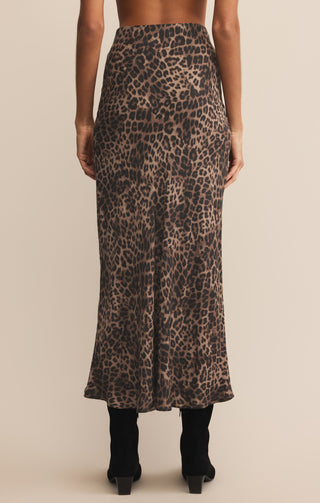 Izabel Leopard Skirt / Desert Tan / Z Supply