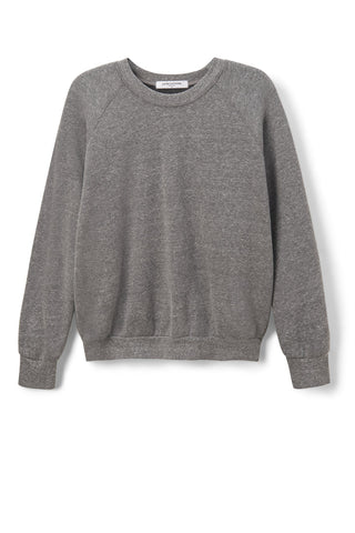 Lennon Fleece Long Sleeve Sweatshirt - Dark Heather Grey | Perfect White Tee